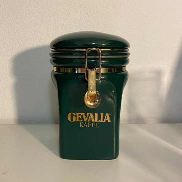 Kitchen Vintage Green Gevalia Kaffe Coffee Canister Poshmark